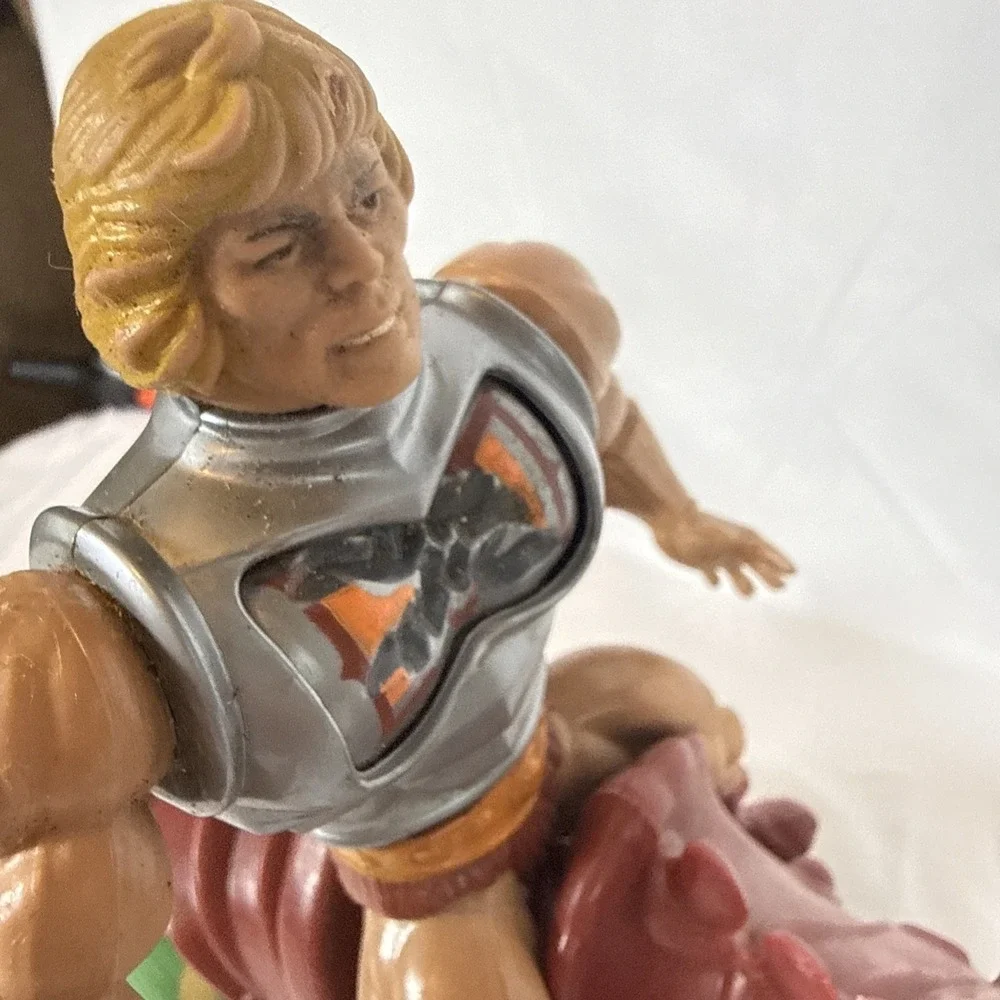 Vintage Mattel He-Man and Battle Cat Action Figure Set Masters of the Universe